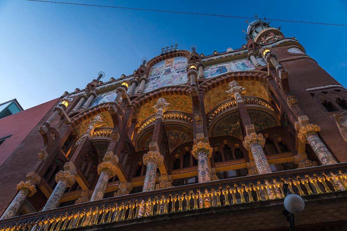 The facade of the Palau de la Musica Catalana.