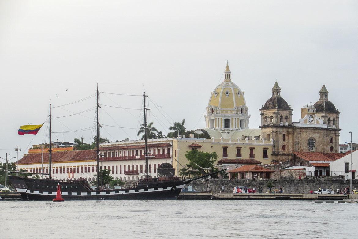 This is a general view of Cartagena from the water.