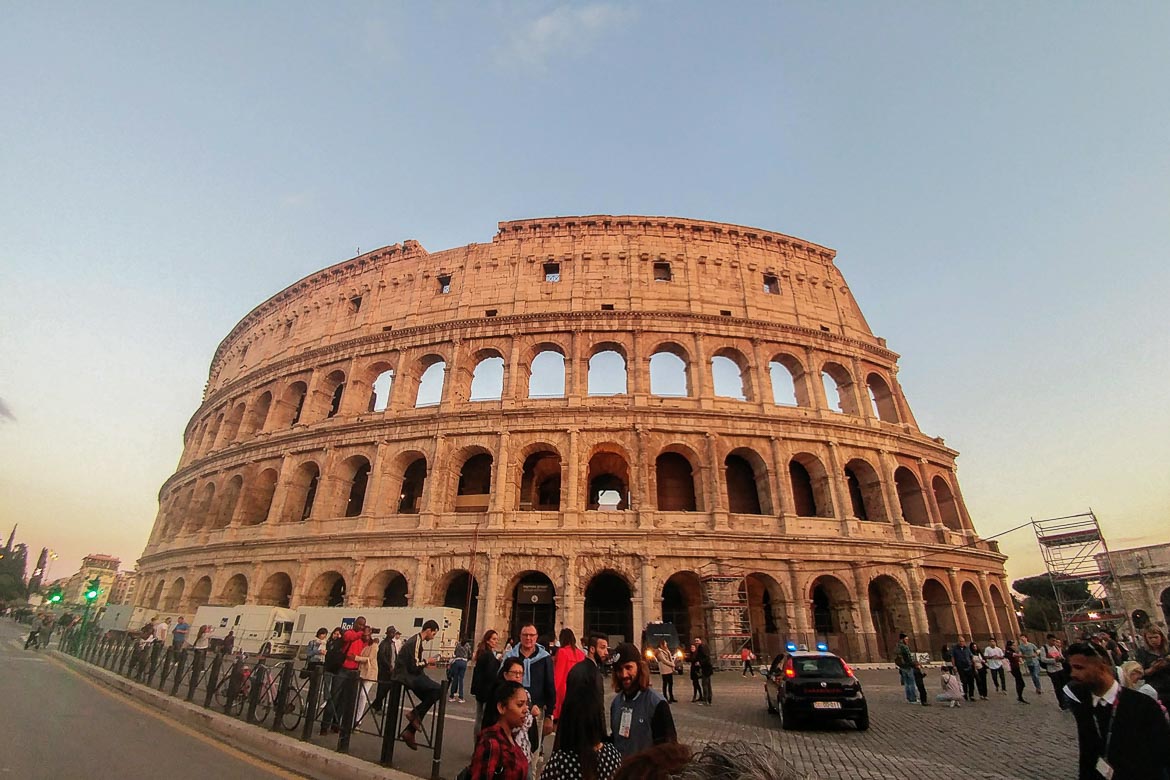 This is an image of The Colosseum, a Roman amphitheatre which is perhaps the most iconic landmark in Rome, Italy, one of the best Easter holiday destinations. 