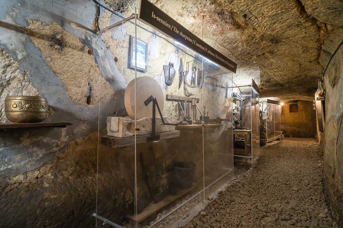 The displays in Mosta's Air Raid Shelter.