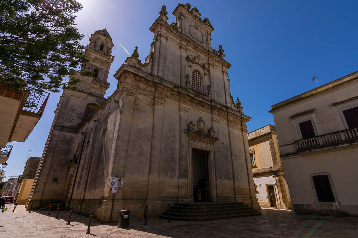 This photo shows the facade of Church of Our Lady of the Assumption in Sternatia. 