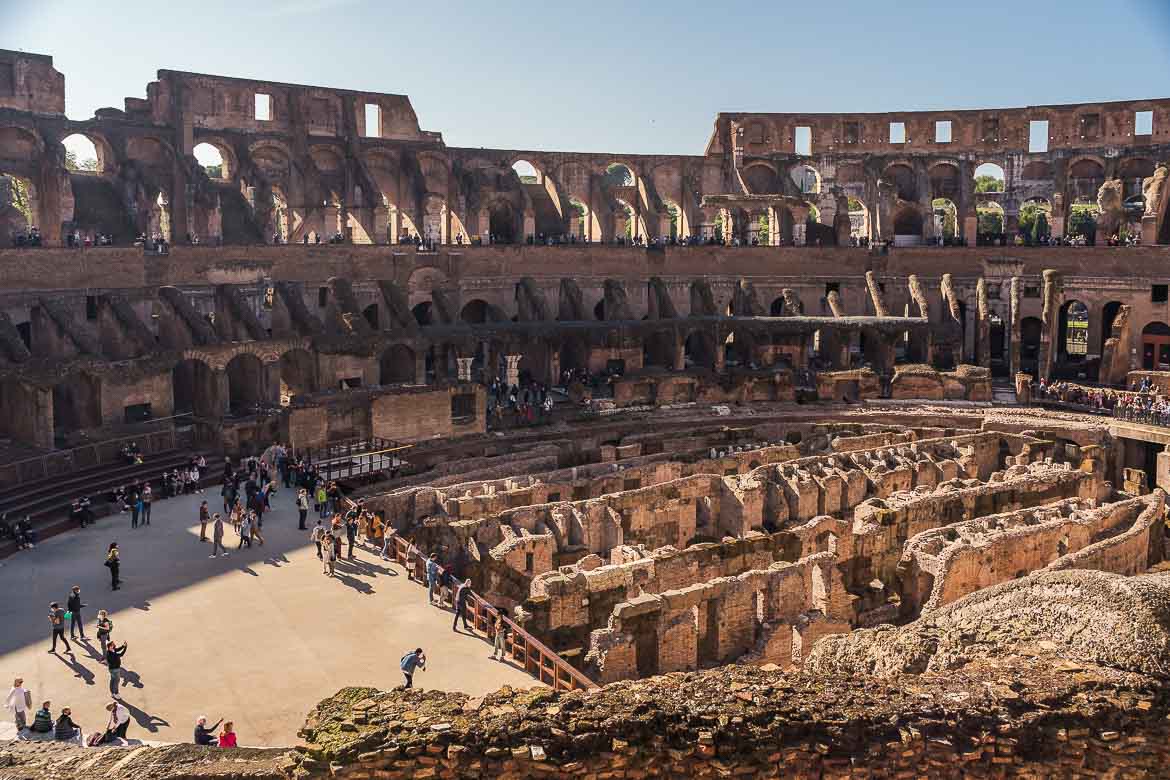 View of the arena floor and the underground.