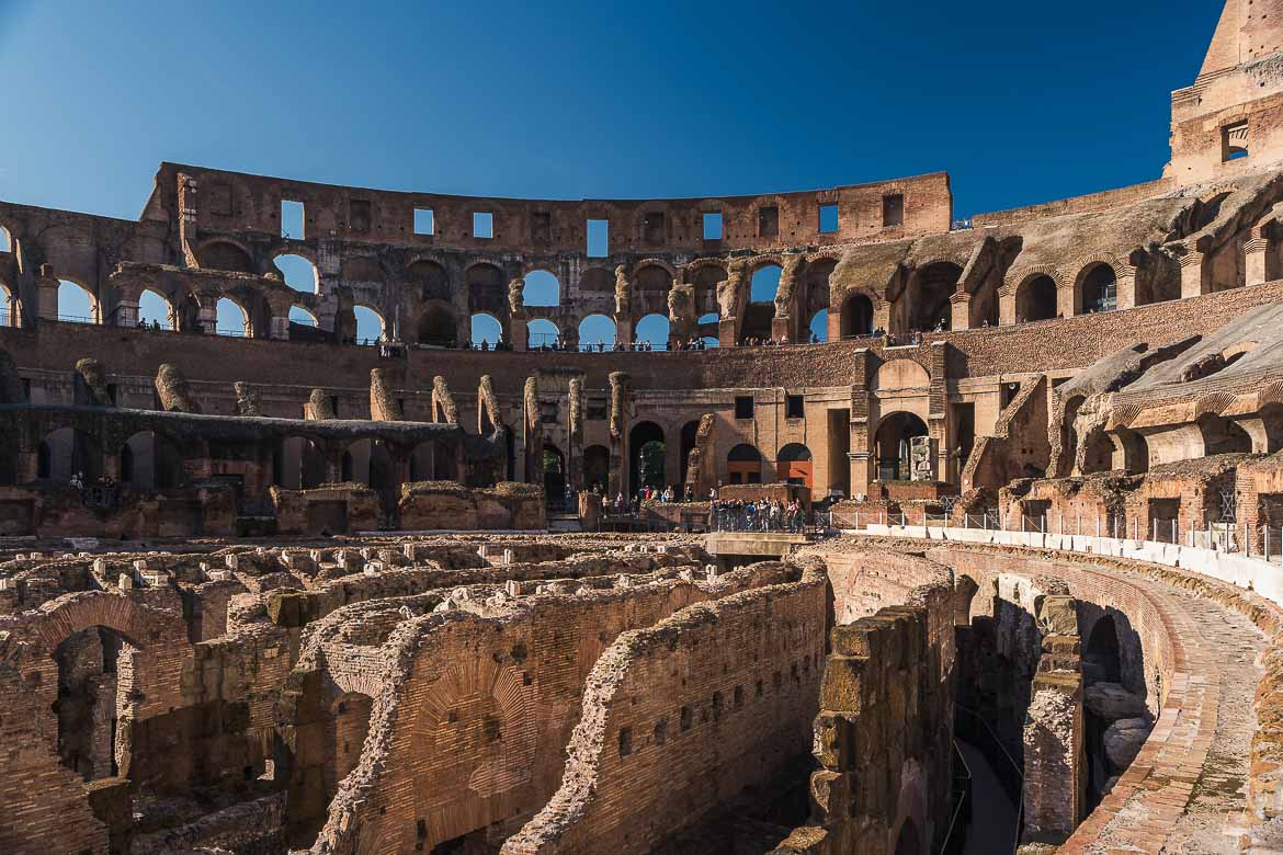 The Colosseum's interior from the first floor.