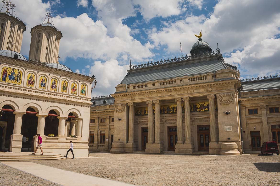 This photo shows the Patriarchy hill, the meeting point of our Bucharest walking tour of communism, Romania.