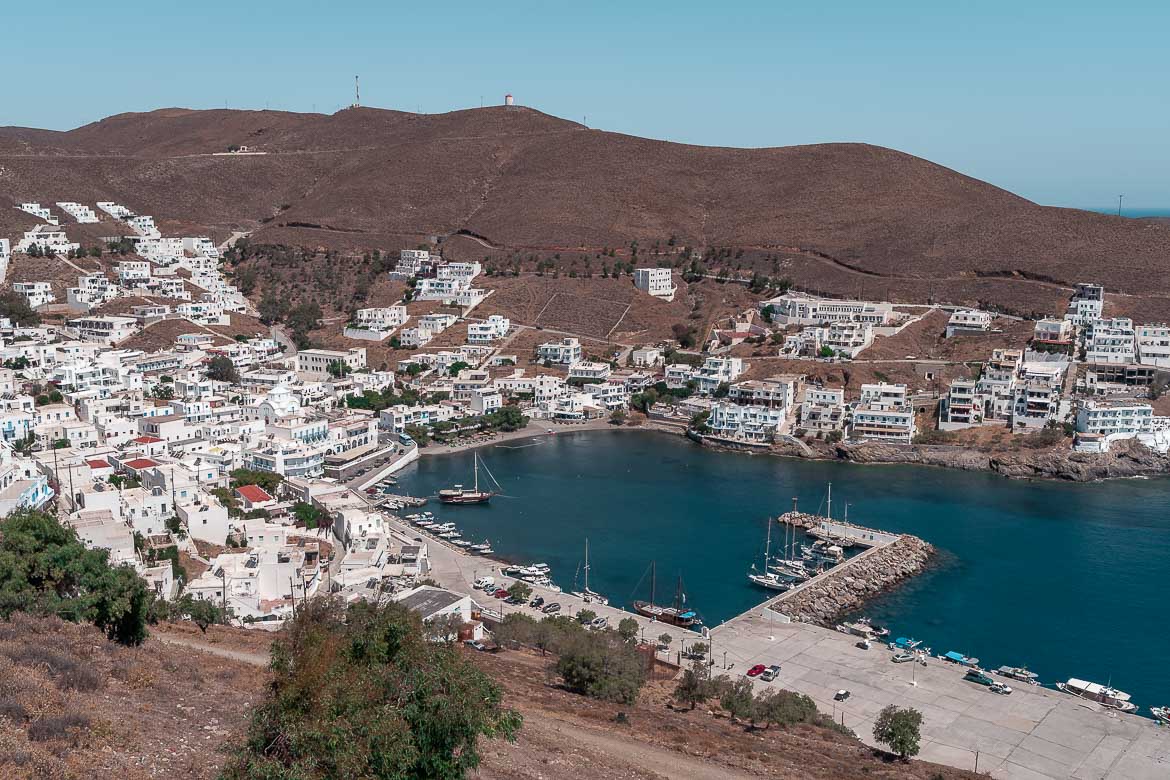 This is a panoramic shot of Pera Gialos. 