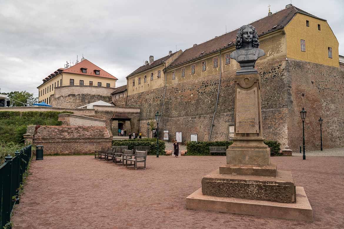 This image shows Spilberk Castle. The photo is taken from the viewpoint at the entrance of the castle.