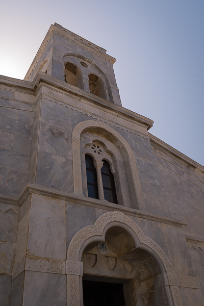 This image shows a closeup of the Roman cathedral's main entrance.