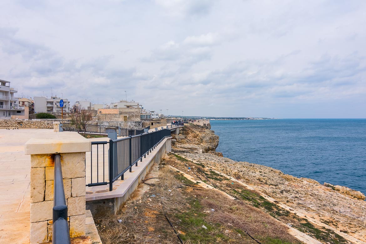 This photo was taken while we walked along the promenade. It shows part of the promenade as well as the view to the Adriatic Sea.